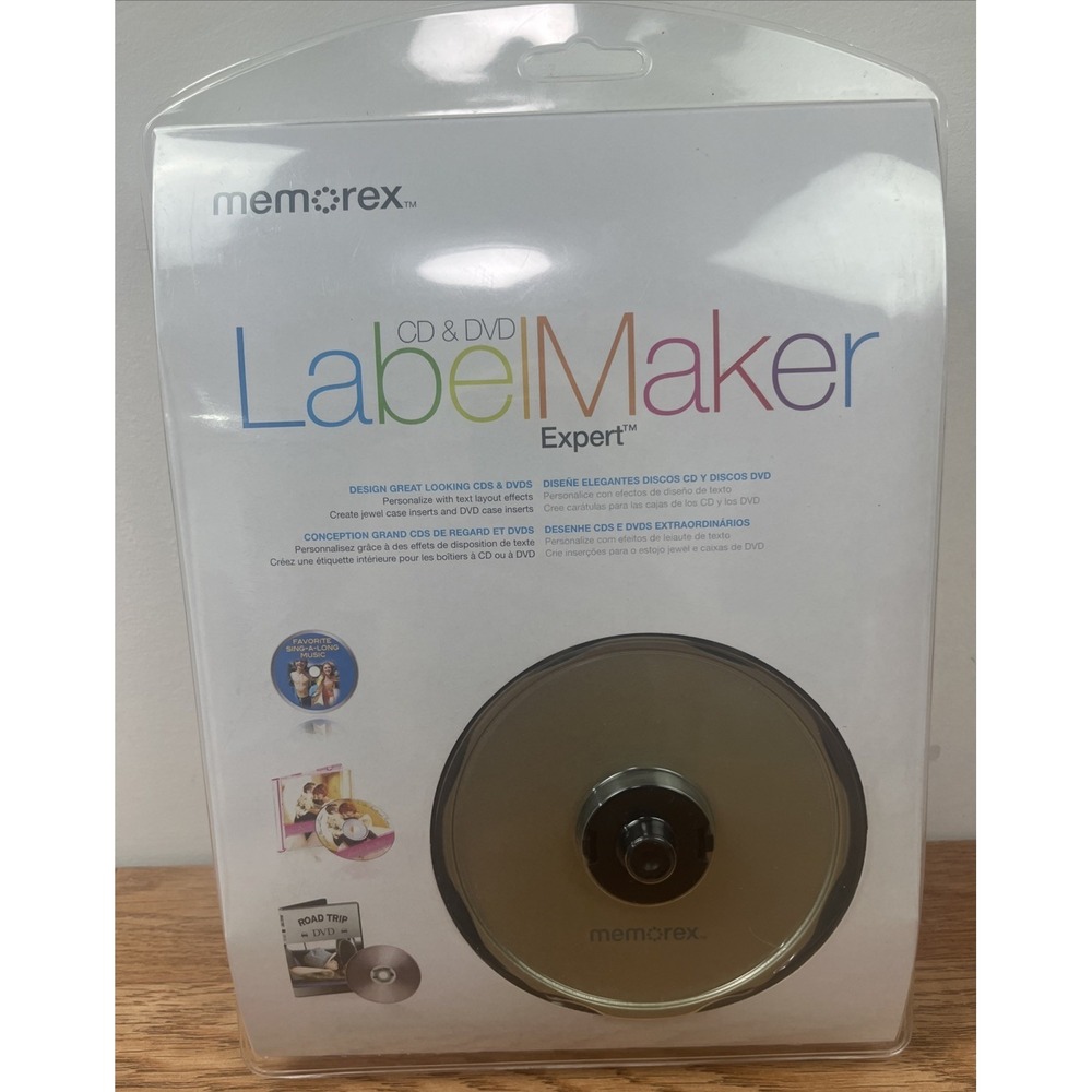 Memorex CD & DVD Label Maker Expert- Software & 138 Labels- Inkjet or Laser NEW
